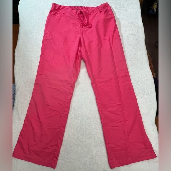Greys Anatomy Hot Pink Scrub Pants with Drawstring Waist LT - Picture 4 of 8